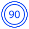 90 icon blue
